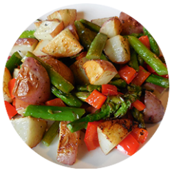 Tavaszi krumpli zöldspárgával (salátaként és meleg köretként is fogyasztható)